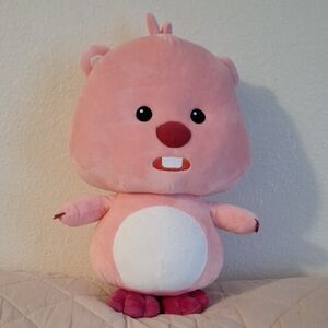 Adorable Pink and White Plush Bear Toy